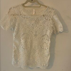 Elegant Cream Lace Top